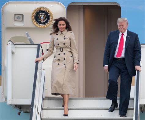 melania trump burberry coat|Melania Trump lands in Europe in $1,995 Burberry trench .